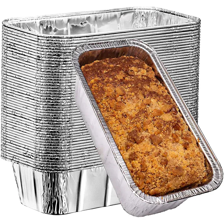 Disposable Aluminum 2lb Rectangular Loaf Pans: Ideal for Baking