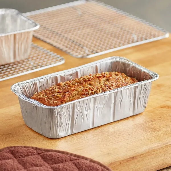 Disposable Aluminum 2lb Rectangular Loaf Pans: Ideal for Baking