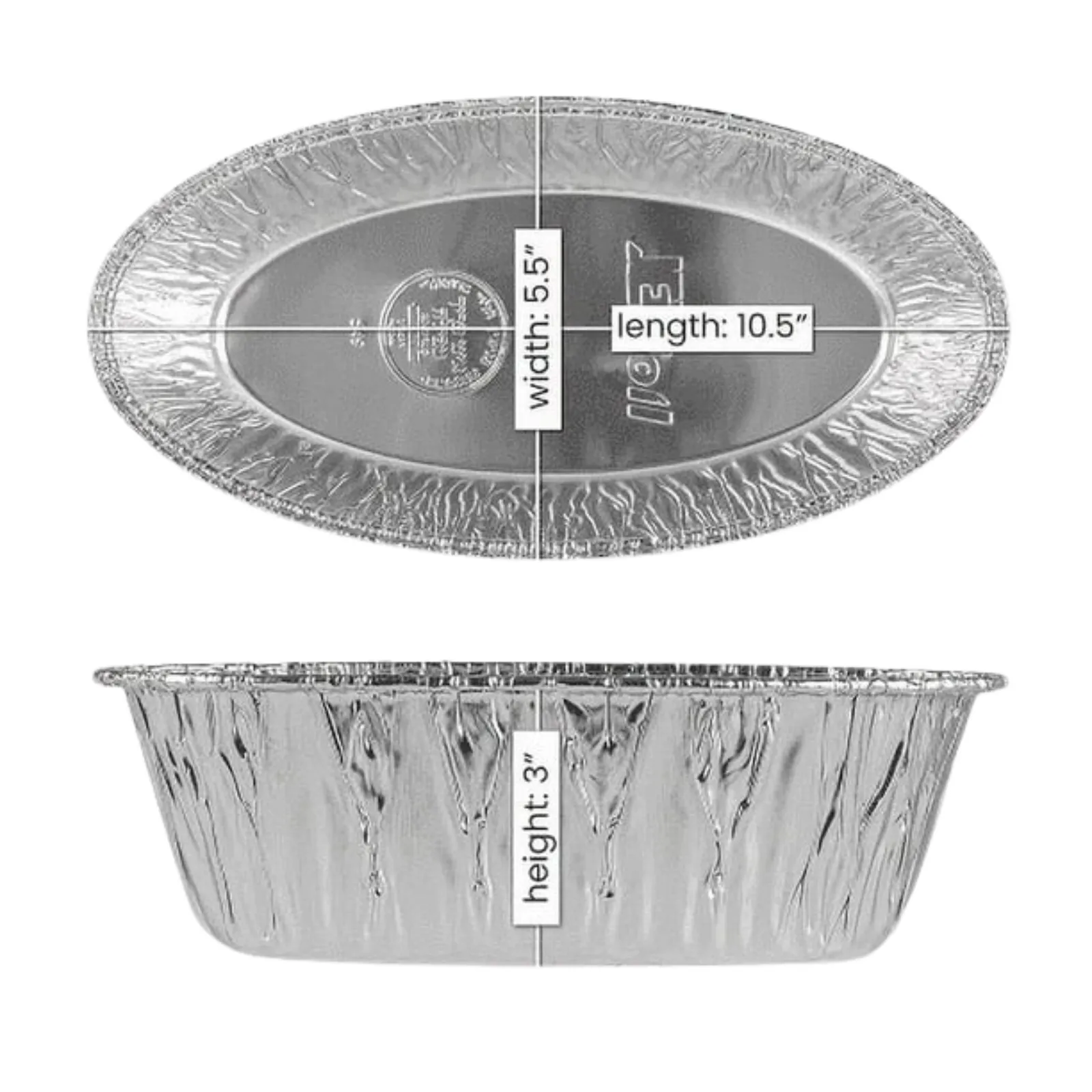 Disposable Aluminum 3lb Medium Oval Loaf Pans: Ideal for Baking