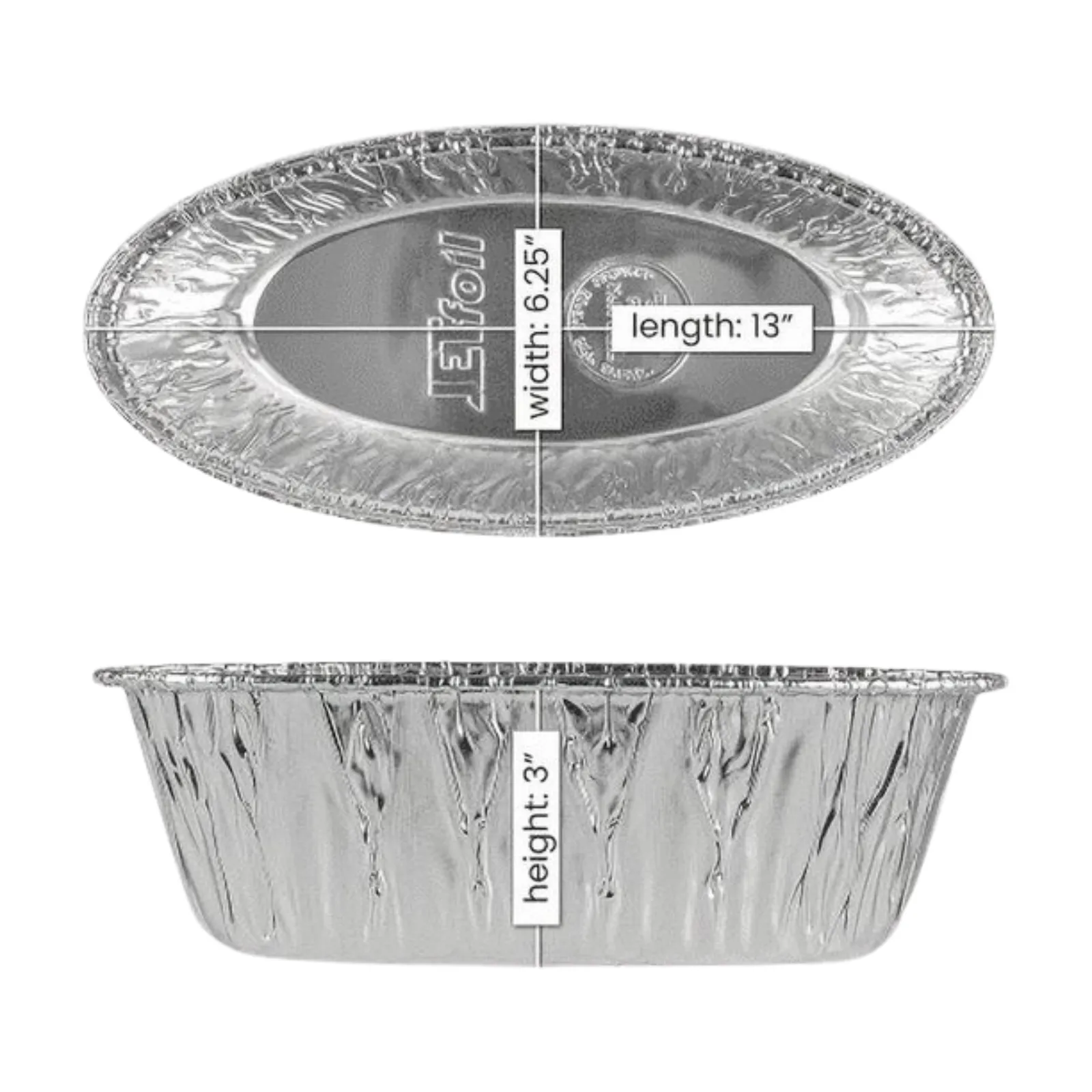 Disposable Aluminum 5lb Large Oval Loaf Pans: Ideal for Baking