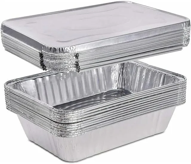 Disposable Aluminum 5lb Rectangular Loaf Pans: Ideal for Baking