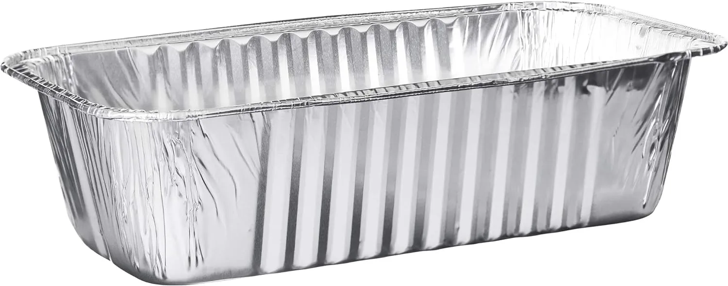 Disposable Aluminum 5lb Rectangular Loaf Pans: Ideal for Baking