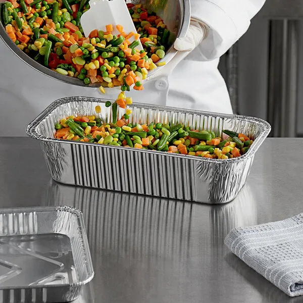 Disposable Aluminum 5lb Rectangular Loaf Pans: Ideal for Baking