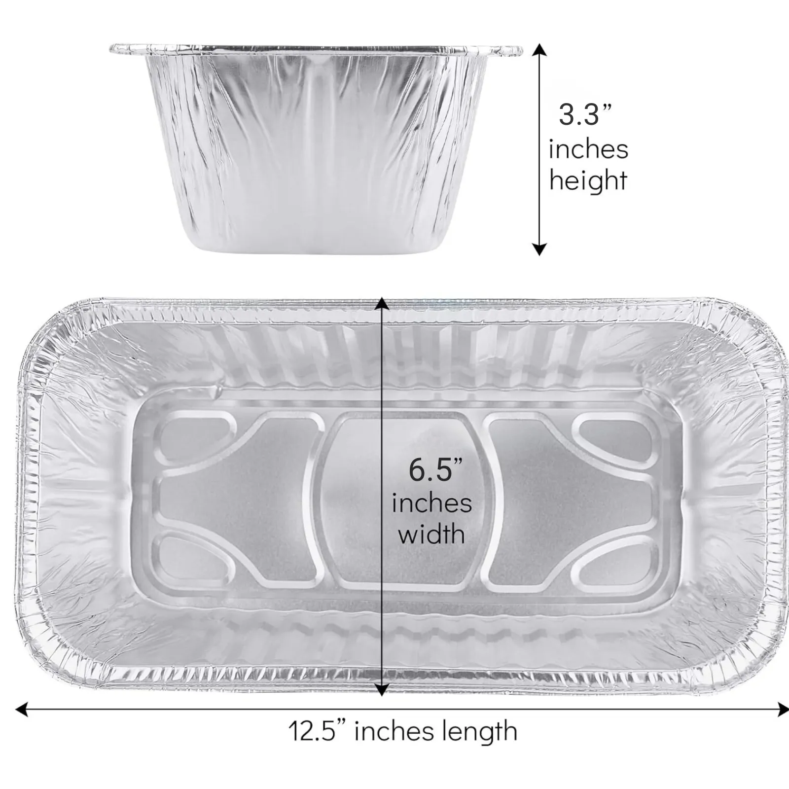 Disposable Aluminum 5lb Rectangular Loaf Pans: Ideal for Baking