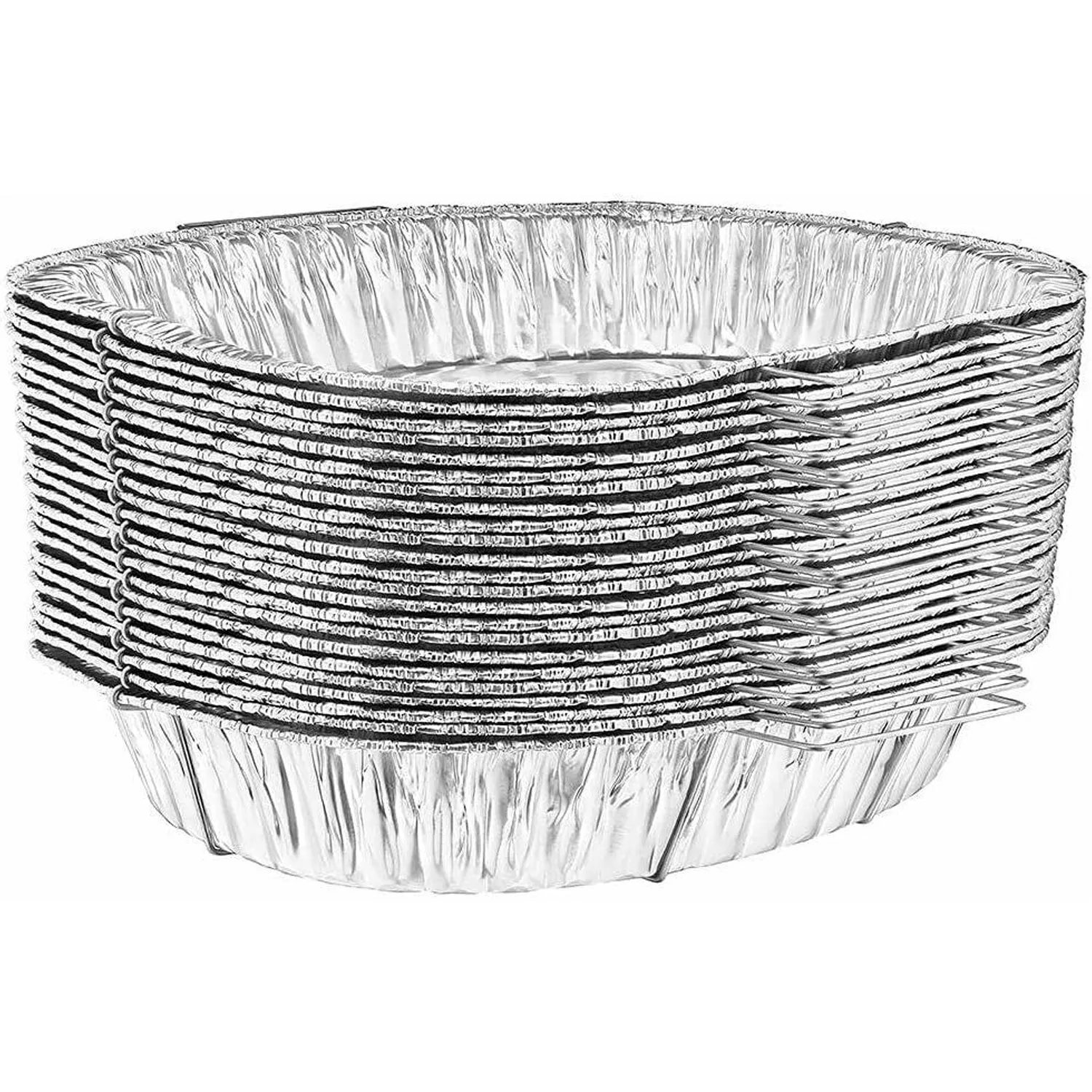 Disposable Aluminum Oval 17.75 X 17X3.25 inches Turkey Roaster Handle Rack Roaster