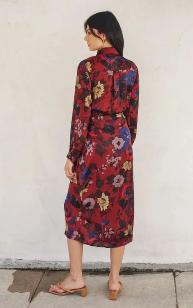 Dress Forum- Fireplace Midi Shirt Wrap Dress