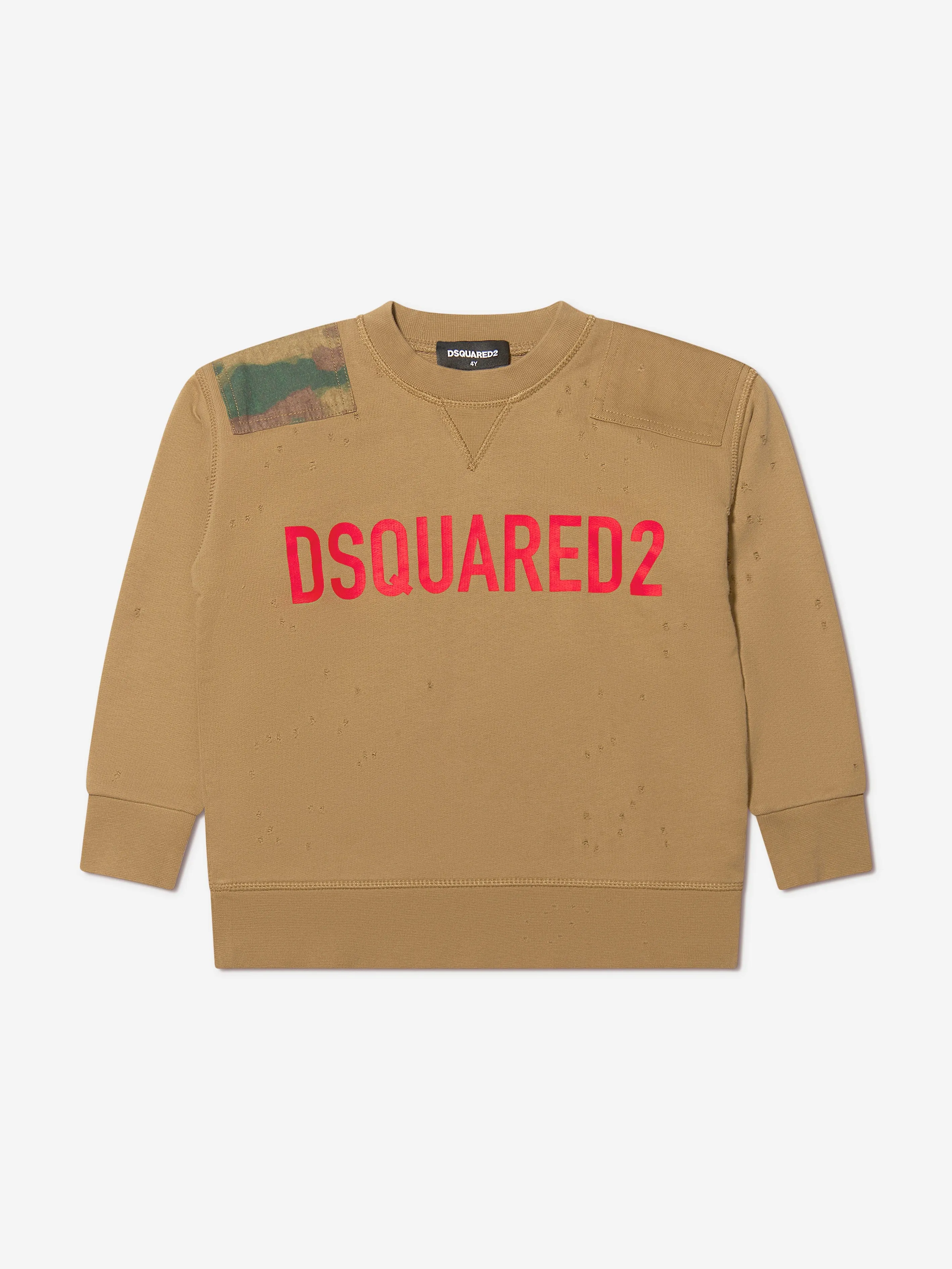 Dsquared2 Kids Patch Distressed Sweatshirt