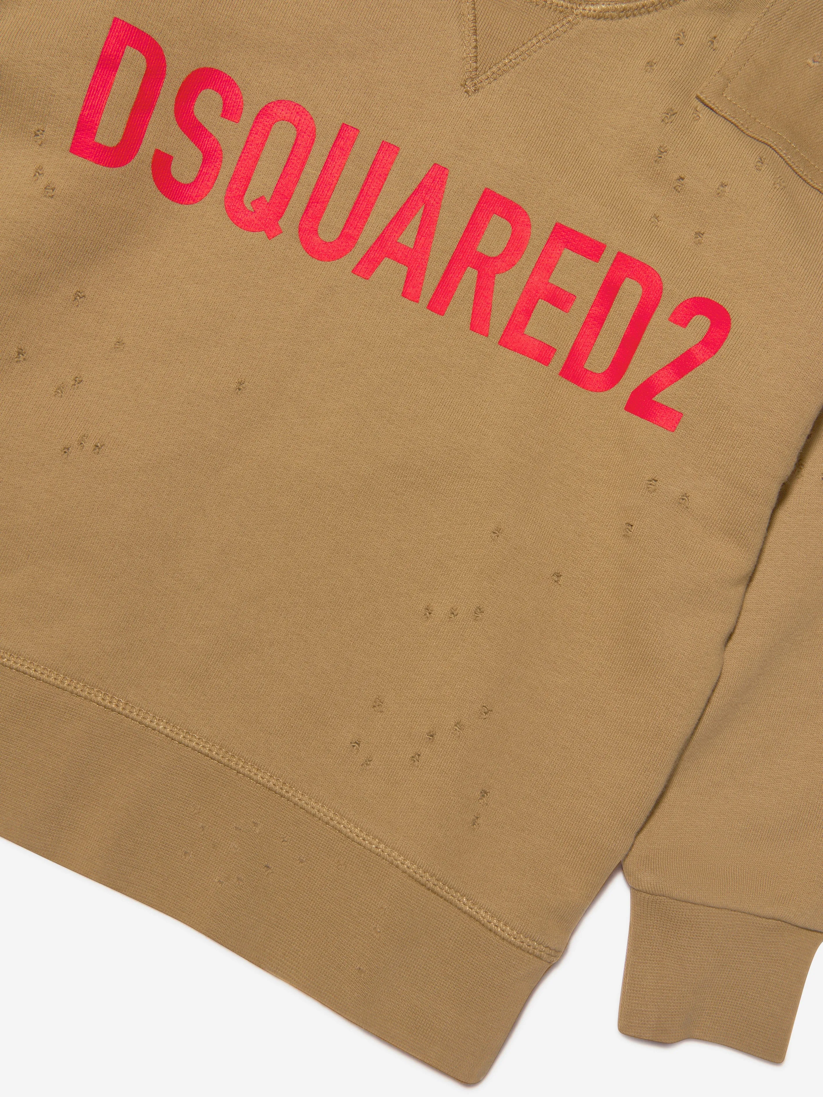 Dsquared2 Kids Patch Distressed Sweatshirt