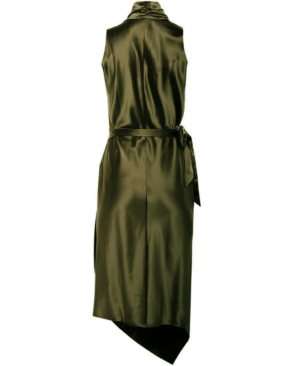 Earth Green Victor Wrap Dress