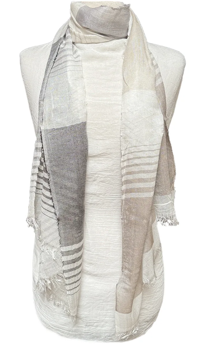 Esha Non-slip Ultralight Wrap Hijab - Gray/Mocha/Cream