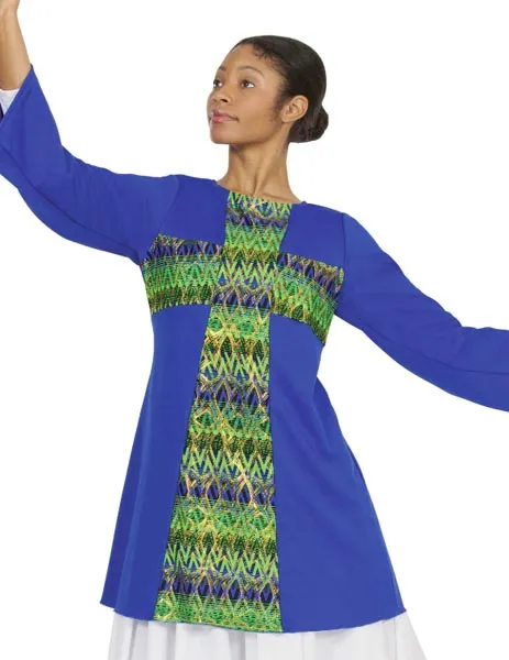 Eurotard 63565 Womens and Plus Joyful Praise Long Sleeve Tunic