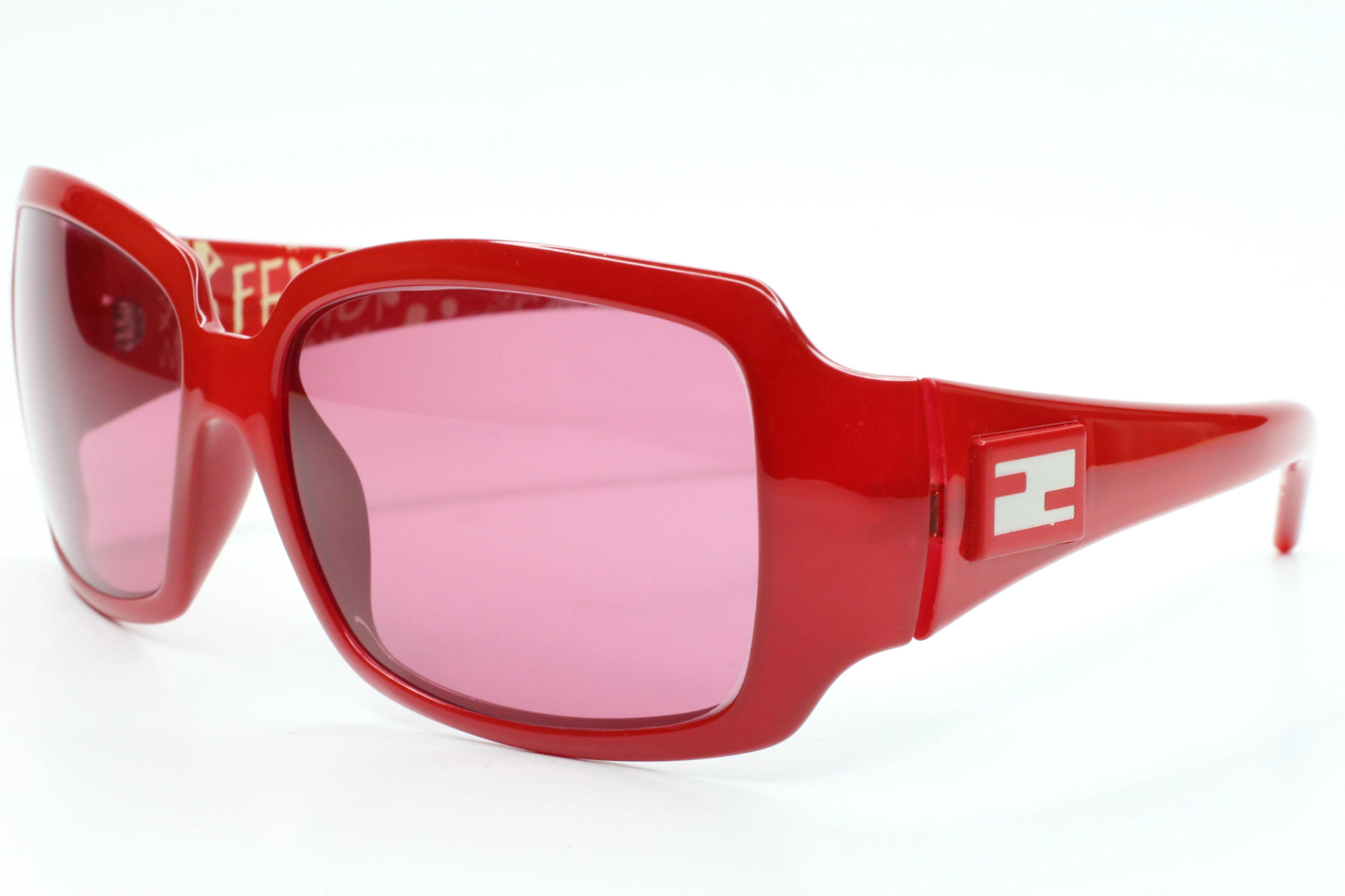 Fendi FS507 624 Red Art Wrap Gradient Designer Italy Sunglasses