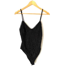 Forever 21 Black Lace Bodysuit- Size S