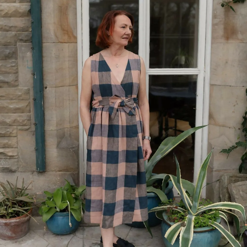 Frida Linen Wrap Dress