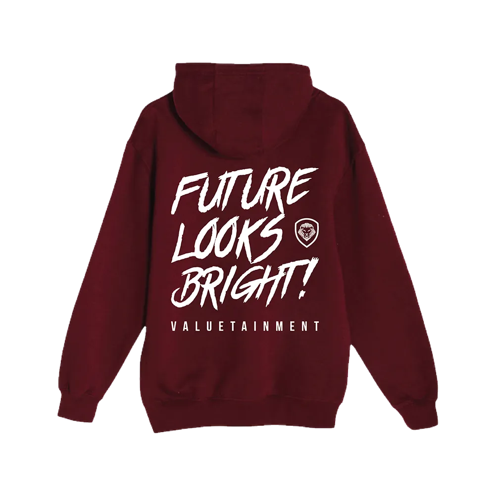 Future Looks Bright Maroon Pullover Hoodie