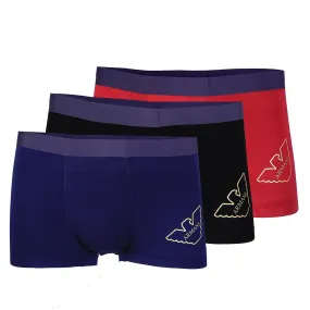 Giomani Black, Blue And Red Logo Designed Cotton 3 in 1  Briefs