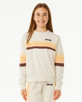 Girls Revival Pannelled Sweatshirt in Oatmeal Marle