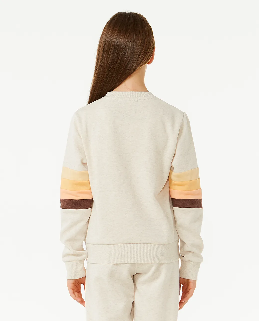 Girls Revival Pannelled Sweatshirt in Oatmeal Marle