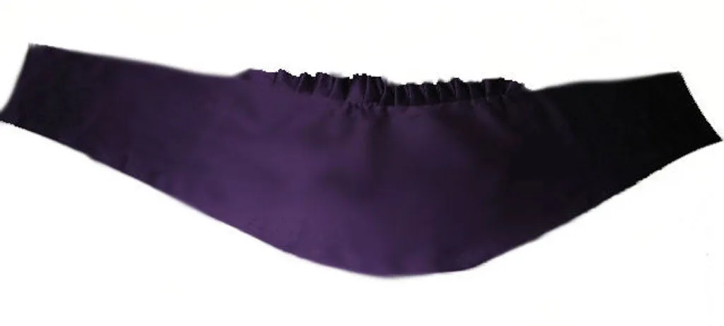 *GLAMOROUS  VINTAGE BETMAR DUCHESS SATIN PLEATED EVENING STOLE IN ROYAL PLUM - PERFECT FOR THE HOLIDAYS