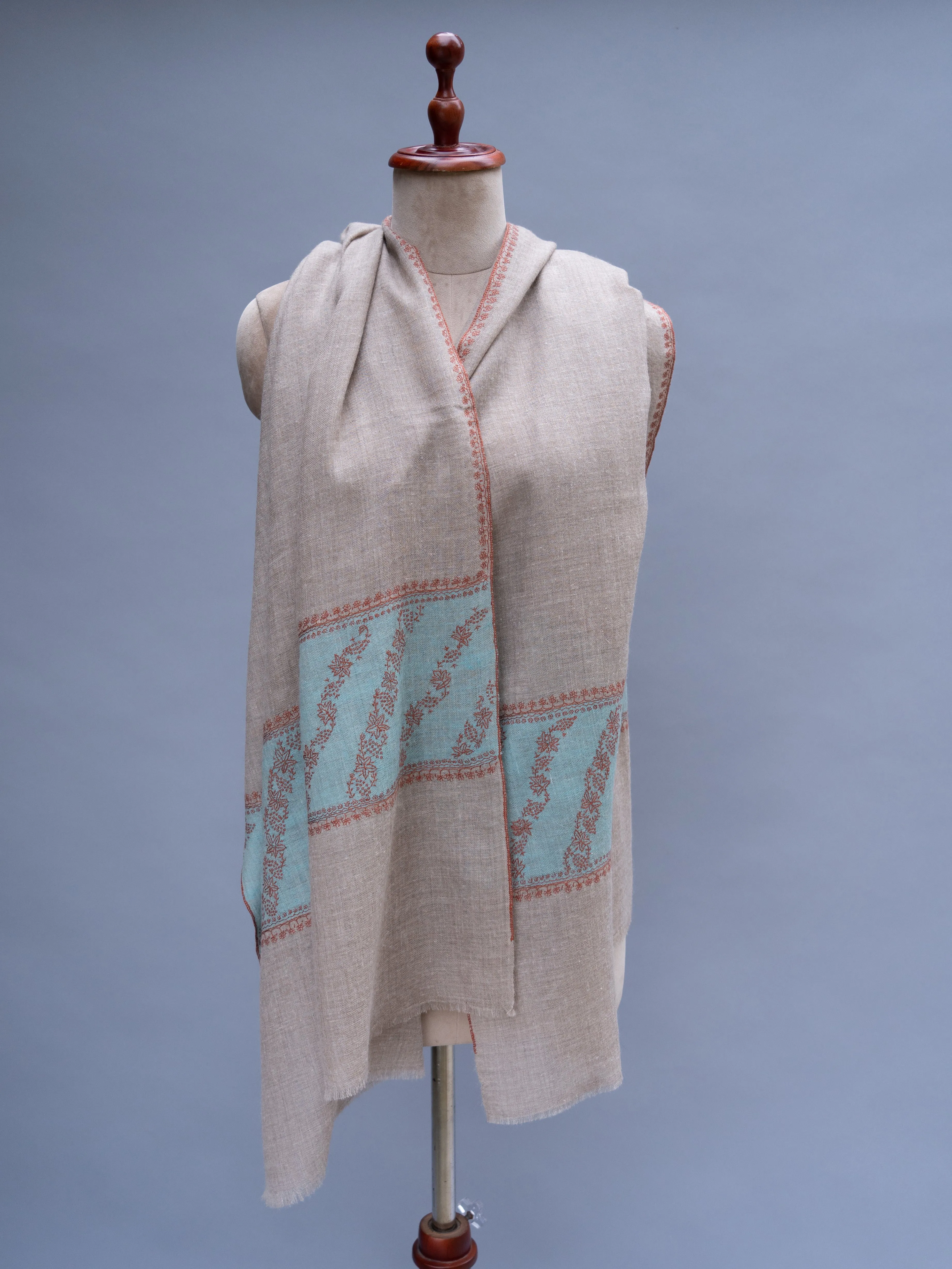 Grey Handwoven Luxurious Cashmere Wrap