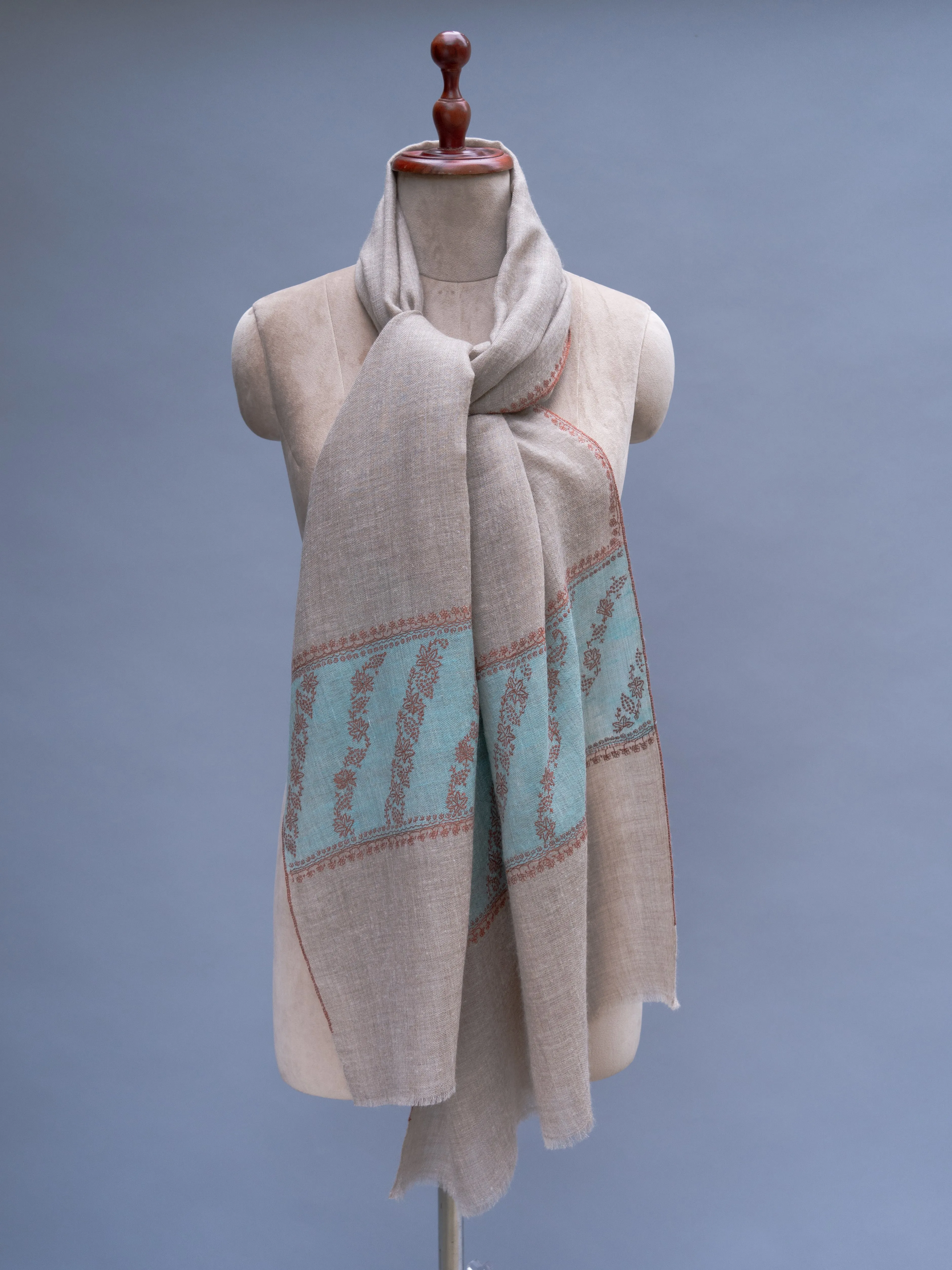 Grey Handwoven Luxurious Cashmere Wrap