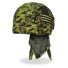 Hot Leathers Camo Flag Lightweight Headwrap HWH1112