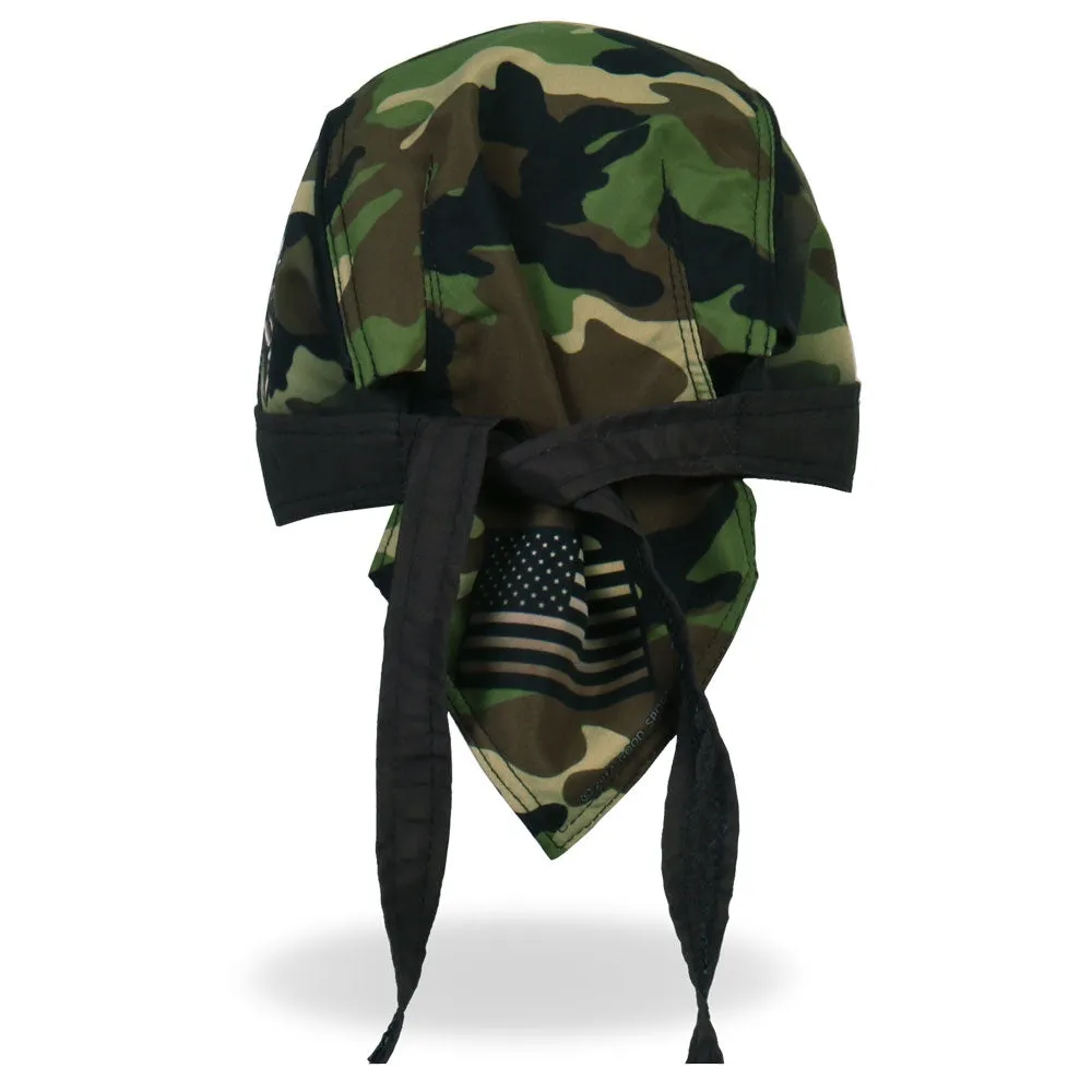 Hot Leathers Camo Skull Lightweight Headwrap HWH1094