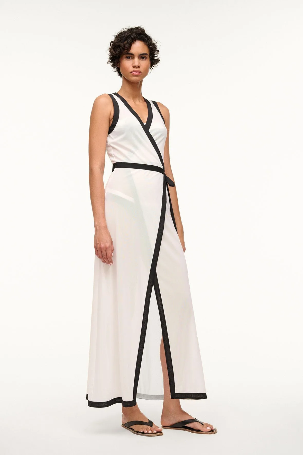 ISCHIA COVERUP DRESS | WHITE BLACK