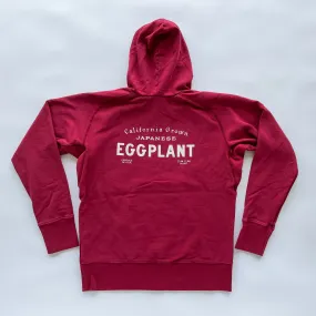 Japanese Eggplant Pull-over Hooded Sweatshirt (Wine)