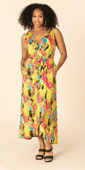 Karen T 9223N - Print Wrap Dress