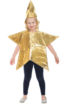 Kids Gold Star Christmas Costume