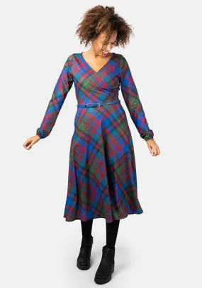 Kirby Winter Check Print Midi Dress