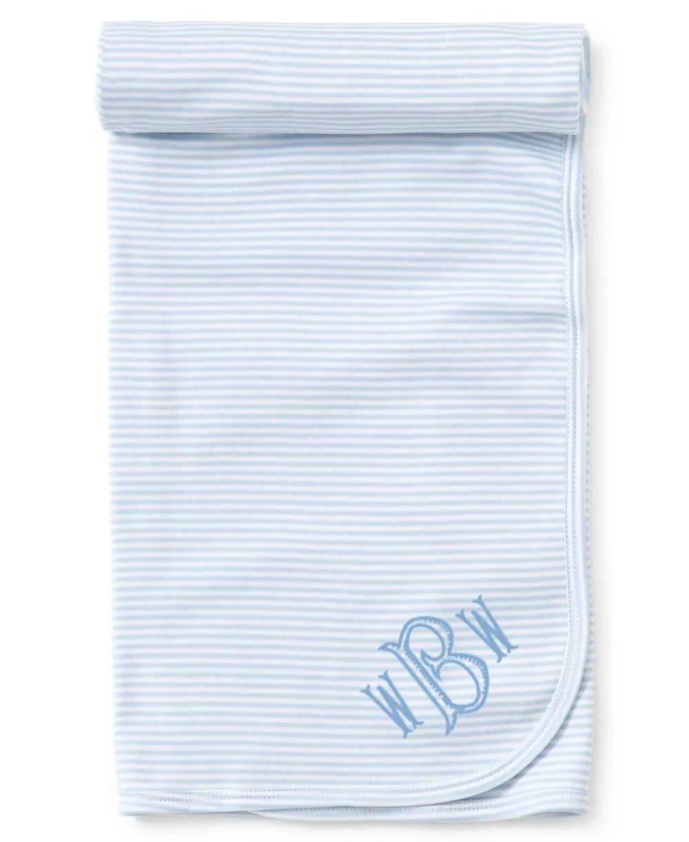 Kissy Basic Blue Striped Blanket