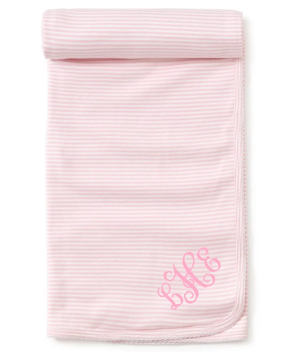 Kissy Basic Pink Striped Blanket