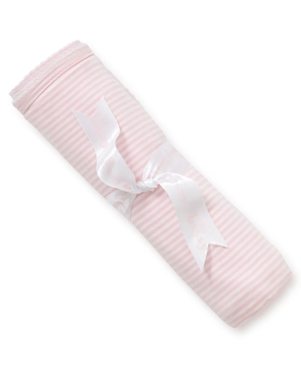 Kissy Basic Pink Striped Blanket