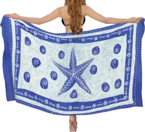 La Leela Rayon Batik Star Bikini Beach Wrap Sarong