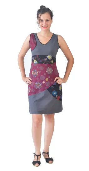 Ladies Dress With Mandala Embroidery & Pattern.