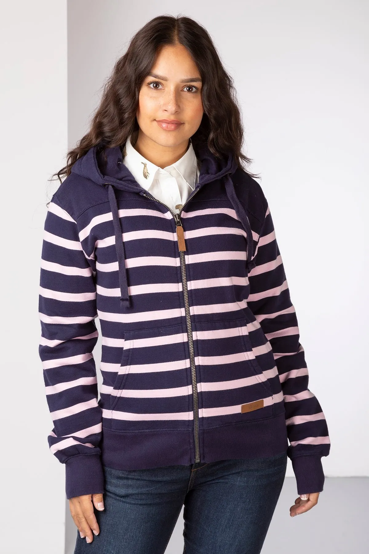 Ladies Lucy Striped Full Zip Hoody