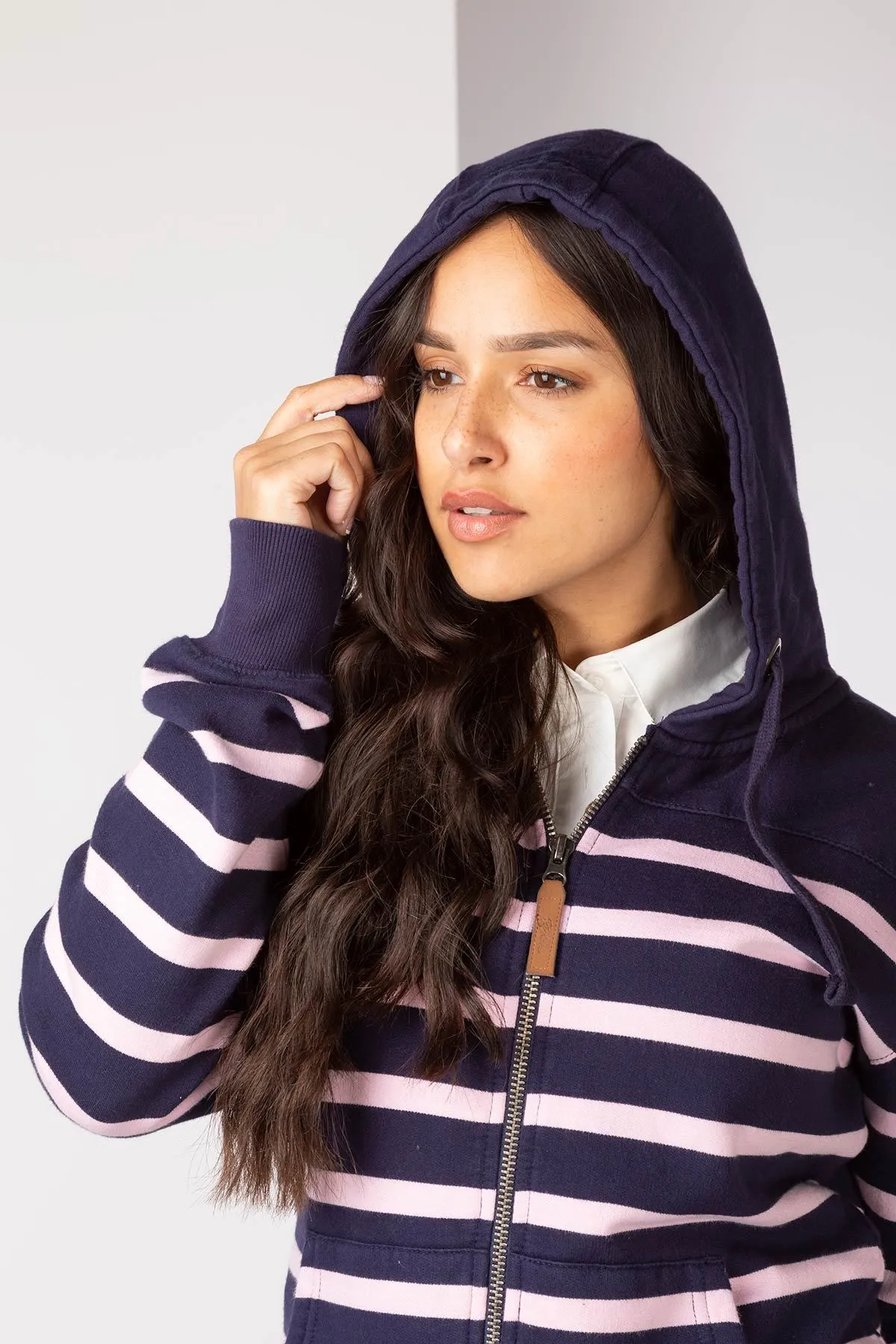 Ladies Lucy Striped Full Zip Hoody