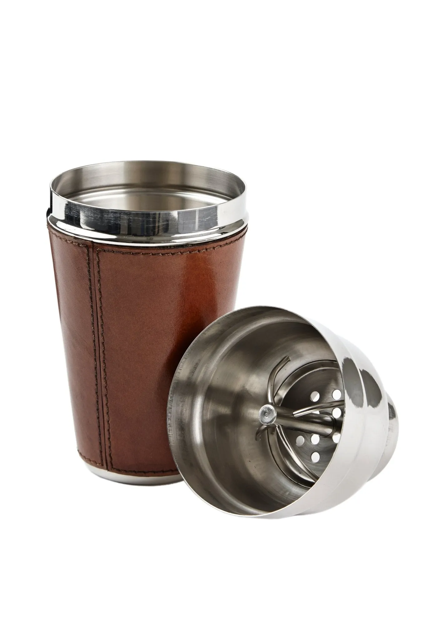 Leather Cocktail Shaker - Conker