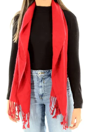 Lightweight Acrylic Scarf - Red