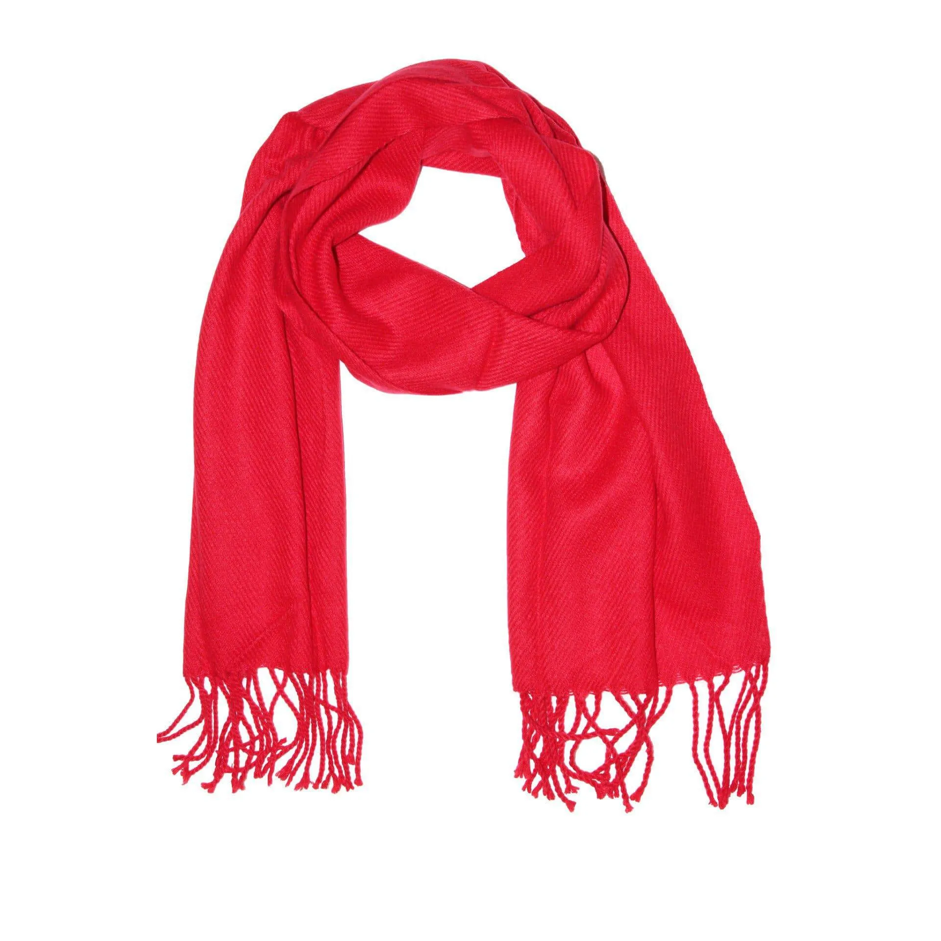 Lightweight Acrylic Scarf - Red