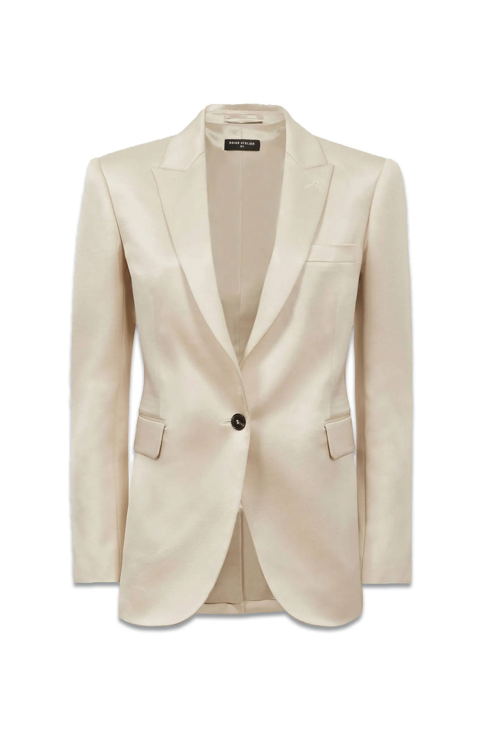 Lily Cream Atelier Satin Single Breasted Blazer