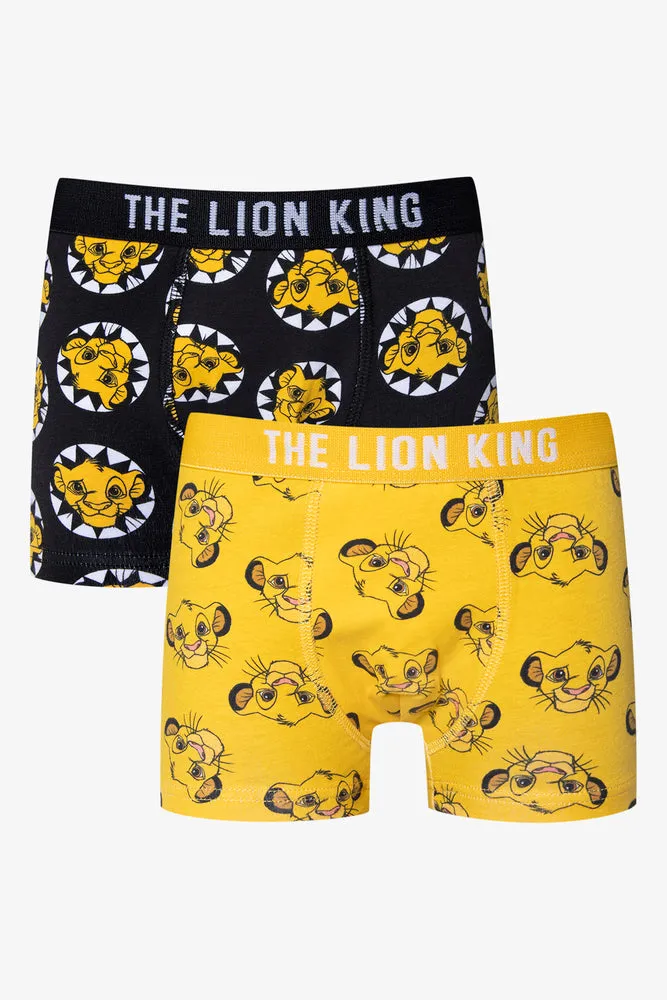 Lion King 2 Pack Knit Boxer Black