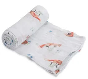 Little Unicorn Single Muslin Swaddle - Fox