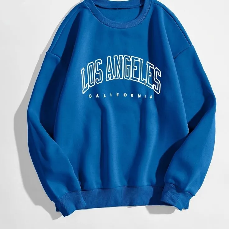 Los Angeles California Printed Unisex Drop Shoulder Oversized Sweatshirt