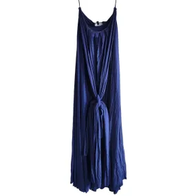 Lulus Womens Sz M Royal Blue Sleeveless Wrap Dress Midi Length