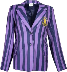 Mad Engine Wednesday Addams Purple Blazer Jacket School