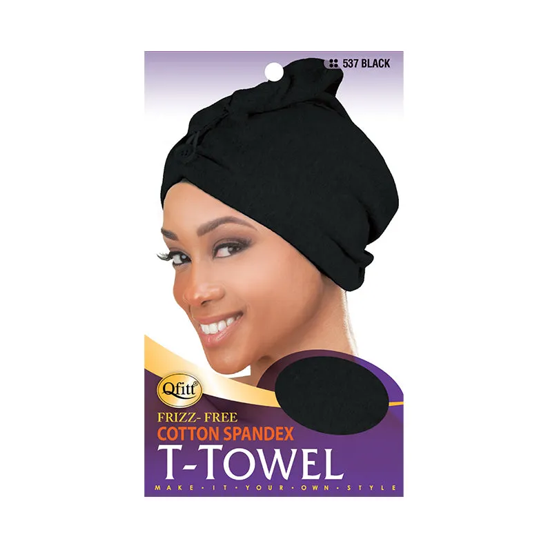 M&M QFITT Frizz-Free Cotton Spandex T-Towel [BLACK] #537