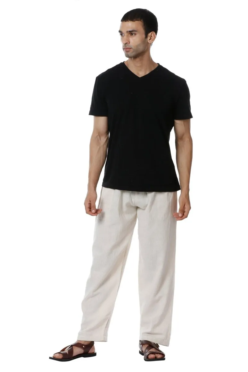 Men's Pyjama Pack of 2 |  Cream & Grey | Fits Waist Sizes 28" to 36"